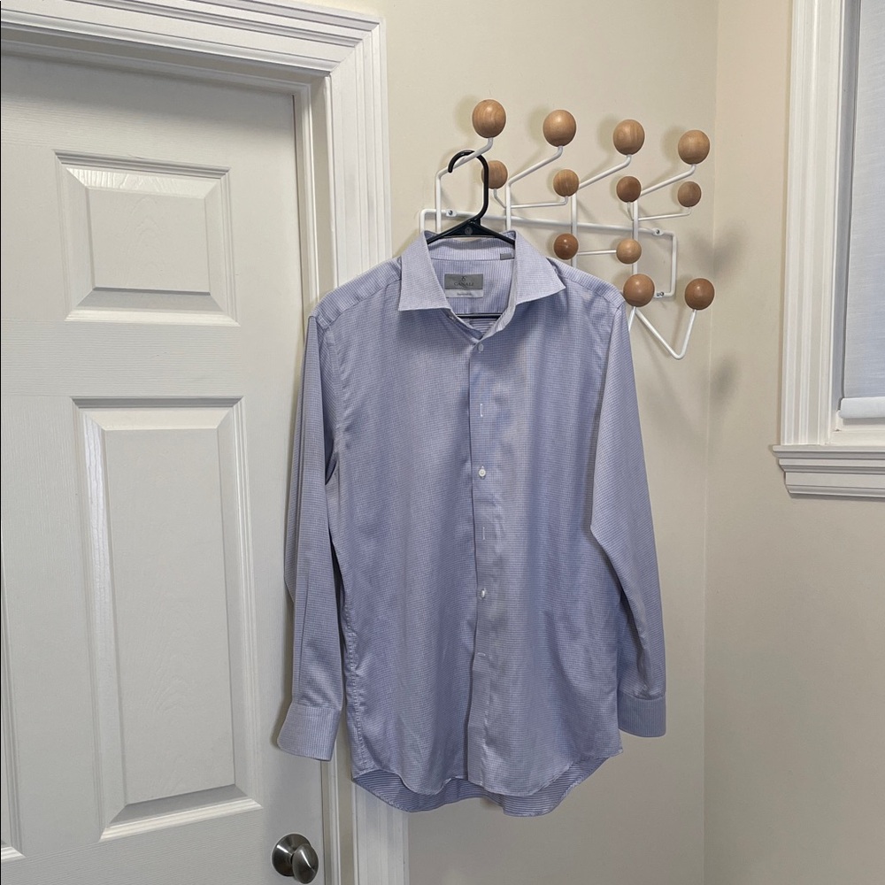 Canali - Button Down Impeccabile Dress Shirt - Blue / White - L